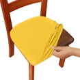 thumbnail image 1 of Solid Color Brushed High Elastic Chair Cover,Soft Comfortable Seat Cover,Waterproof Proof,Easy Fit Dining Chair Slipcover,For Home Living Room,Versatile Protection,PENDANE,Yellow, 1 of 9