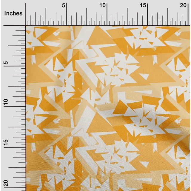 oneOone Georgette Viscose Fabric Triangle Geometric Print Fabric By Yard 42 Inches Wide