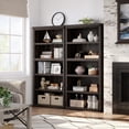 thumbnail image 2 of BeesClover Tall Farmhouse Bookshelf, Bookcase with Open Storage Shelves, Rustic Wood Display Shelf for Living Room, Home Office, 2 of 6