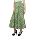 thumbnail image 4 of Phagun Robe Bohème Verte en Coton, Jupe Portefeuille Réversible Imprimée Ikat pour l'Été, 4 of 6