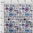 thumbnail image 2 of oneOone Tissu Flex Coton Bleu Matériel de Robe Médical Imprimé Tissu au Mètre 40 Pouces de Large, 2 of 4