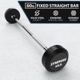 thumbnail image 2 of Synergee Fixed 60 lb Barbell – Pre Weighted Straight Bar, 2 of 6