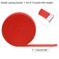 thumbnail image 2 of Unique Bargains 10 Yards Sewing Elastic Bands 1 Inch 25mm Width Flat Knit Stretch Elastic Cord for DIY Projects Crafts, Red, 2 of 6