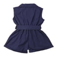 thumbnail image 3 of MesaSe Baby Girl Sleeveless Romper Button Shorts with Belt Jumpsuit, 3 of 5