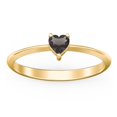 thumbnail image 2 of Heart Birthstone Ring - Smokey Quartz (June), 2 of 6
