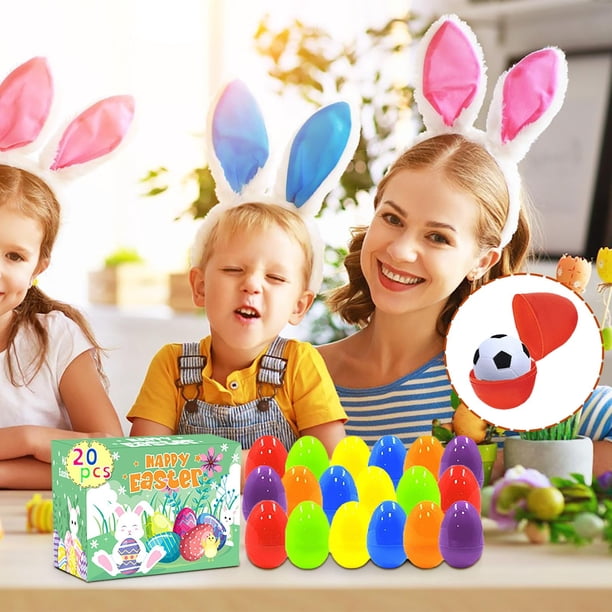 Squishy Anti Stress Œufs De Pâques Pré-remplis Avec Mochi Squishy - 24 œufs Colorés Avec Perles