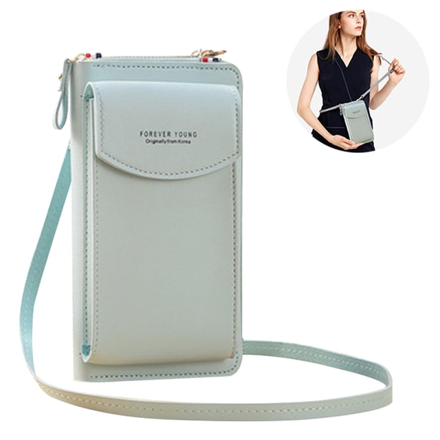 Small Crossbody Cell Phone Purse for Women Vegan Leather Wallet
