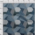 thumbnail image 2 of oneOone Rayon Midnight Blue Fabric Triangle Geometric Quilting Supplies Print Sewing Fabric By The Yard 56 Inch Wide, 2 of 5
