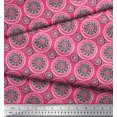 thumbnail image 3 of Soimoi Velvet Fabric Floral Block Print Fabric by The Yard 58 Inch Wide, 3 of 3