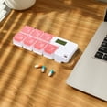 thumbnail image 1 of Kctiaxy Storage Pocket Smart Dispenser 7-Day Medication Organizer Smart Box with Reminder Alarm Weekly Case Travel Box with Compartments for Fish Oil Kitchen Appliances, 1 of 1