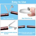 thumbnail image 4 of Unique Bargains 8x6.5mm Kayak Paddle Snaps, Hollow Button Single Pin Lock Tube Spring Clips for Tent Pole, 10 Pack, 4 of 6
