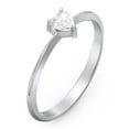 thumbnail image 3 of Heart Birthstone Ring - Cubic Zirconia / White Topaz (April), 3 of 6