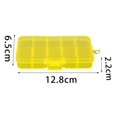 thumbnail image 3 of Thinsony 10 Grid Plastic Jewelry Removable Storage Box Beads Container Earring Yellow 12.8x6.5x2.2cm 1Set, 3 of 5