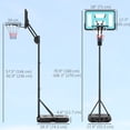 thumbnail image 3 of Soozier Basketball Hoop Basketball Hoop and Stand with Weighted Base, Black, 3 of 10