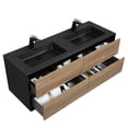 thumbnail image 3 of SERA Fleur Bathroom Vanity Black and Rough Oak, 3 of 7