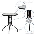thumbnail image 2 of 23.75'' Round Tempered Glass Metal Table, 2 of 9