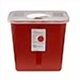 thumbnail image 3 of Sharps Container, SharpSafety 1-Piece 10 H X 10-1/2 W X 7-1/4 D Inch 2 Gallon Red Rotor Lid, 8970 - Case of 20, 3 of 4