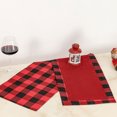 thumbnail image 4 of fastboy Christmas Table Mat Xmas Grid Strip Simple Style Drink Coaster Waterproof Home Decor Kitchen Placemats Tablecloth New Year, 4 of 6