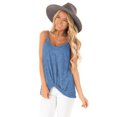 thumbnail image 2 of Timegard Camisoles pour Femmes Col Rond Bretelles Spaghetti Nœud Confortable Chic Décontracté Sans Manches Hauts Blouse, 2 of 7