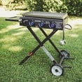 thumbnail image 4 of Razor Griddle Gril au Gaz Portable à 3 Brûleurs de 30 000 BTU et Plaque de Cuisson avec Tablette, 4 of 12