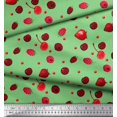 thumbnail image 3 of Soimoi Cotton Duck Fabric Raspberry,Strawberry & Cherry Fruits Printed Craft Fabric by The Yard 42 Inch Wide, 3 of 3