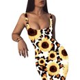 thumbnail image 4 of GDREDA Robe Débardeur Florale Sans Manches Basique Midi Boîte de Nuit Robe de Soirée Mini Robe Sans Manches pour Femmes, 4 of 6