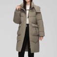 thumbnail image 1 of LOVZFMLL Vestes pour Femmes Hiver Décontracté Ample Mode Poche Couleur Manteau Long Réversible à Fermeture Éclair, 1 of 6