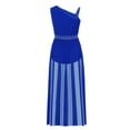 thumbnail image 4 of Ocealan Robe de Danse Lyrique pour Filles, Justaucorps-Robe Sans Manches avec Jupe en Maille, Performance sur Scène, Enfants, Bleu Royal 14, 4 of 7
