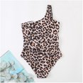 thumbnail image 5 of WREESH Women With Chest Pad Without Underwire One-Shoulder Lace-Up Swimsuit, 5 of 5