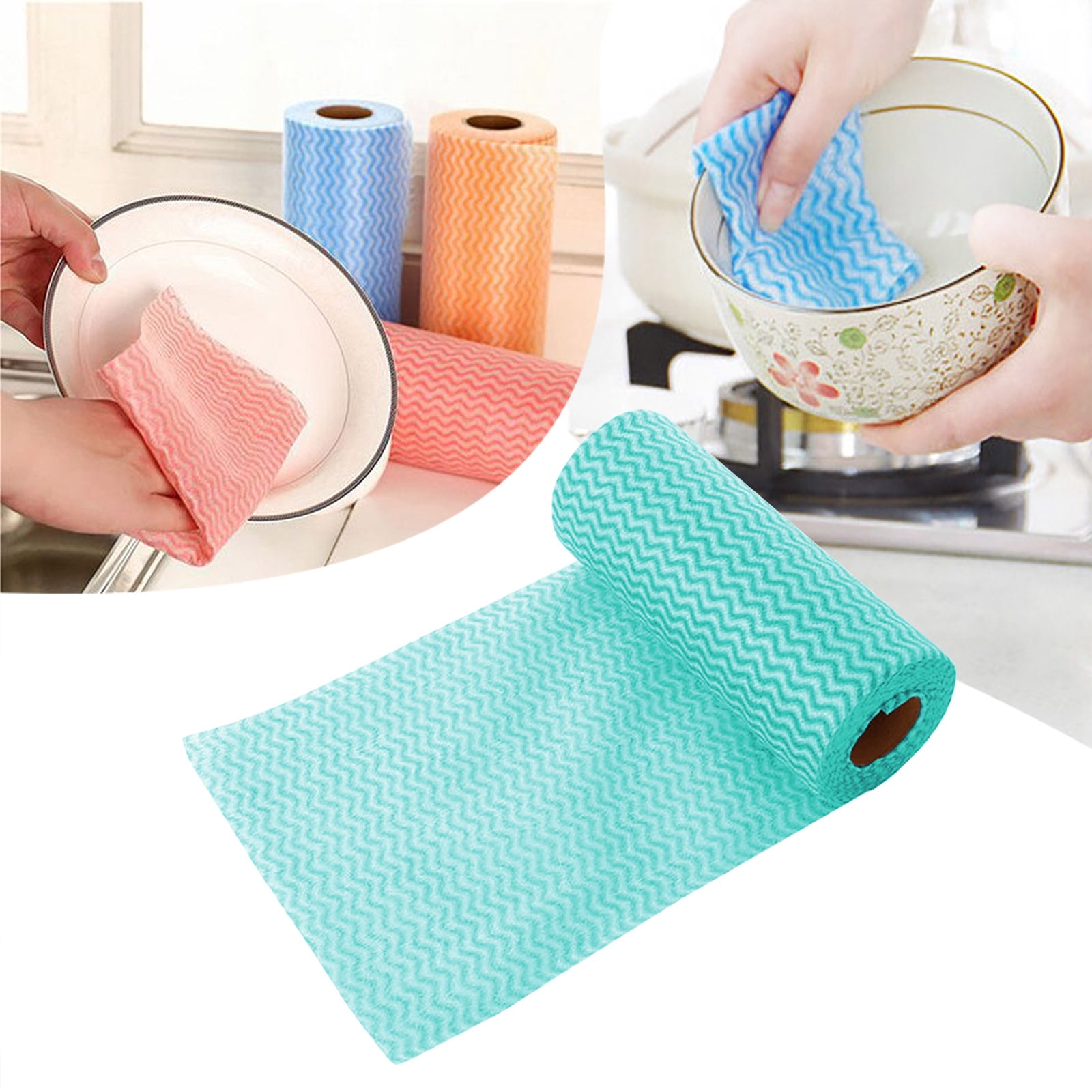 Hbdhejl Lazy Rag Non Woven Disposable Housework Cleaning Kitchen Absorbs Water And Does Not Lose Hair Household Dry And Wet Dual Use Dish Cloth
