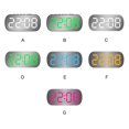 thumbnail image 3 of Maytalsory Table Clock Two Alarms Brightness Adjustment Night Mode 2. Time Alarm Clock Black white light, 3 of 6