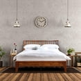 thumbnail image 1 of Acacia Kaylin 14 Inch Wood Platform Bed Frame with Headboard, Queen, Caramel, 1 of 5