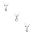 thumbnail image 2 of Decodeary Self Adhesive 3D Deer Head Mirror Wall Sticker For Easy Application silver XL 3Set, 2 of 6