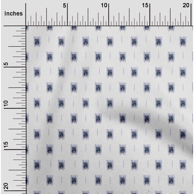 oneOone Cotton Poplin Fabric Brush Stroke Ikat Printed Craft Fabric BTY 42 Inch Wide