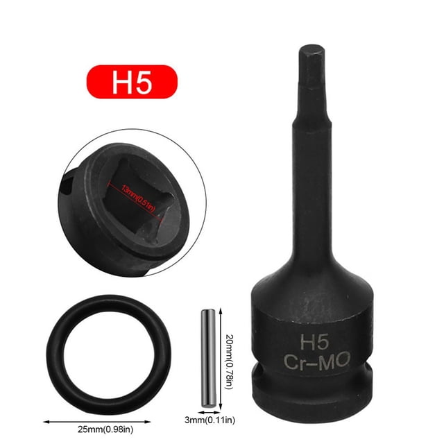 Lefu 1/2inch Drive Impact Socket Wrench Hexagonal Screwdriver Air Wrench Metric