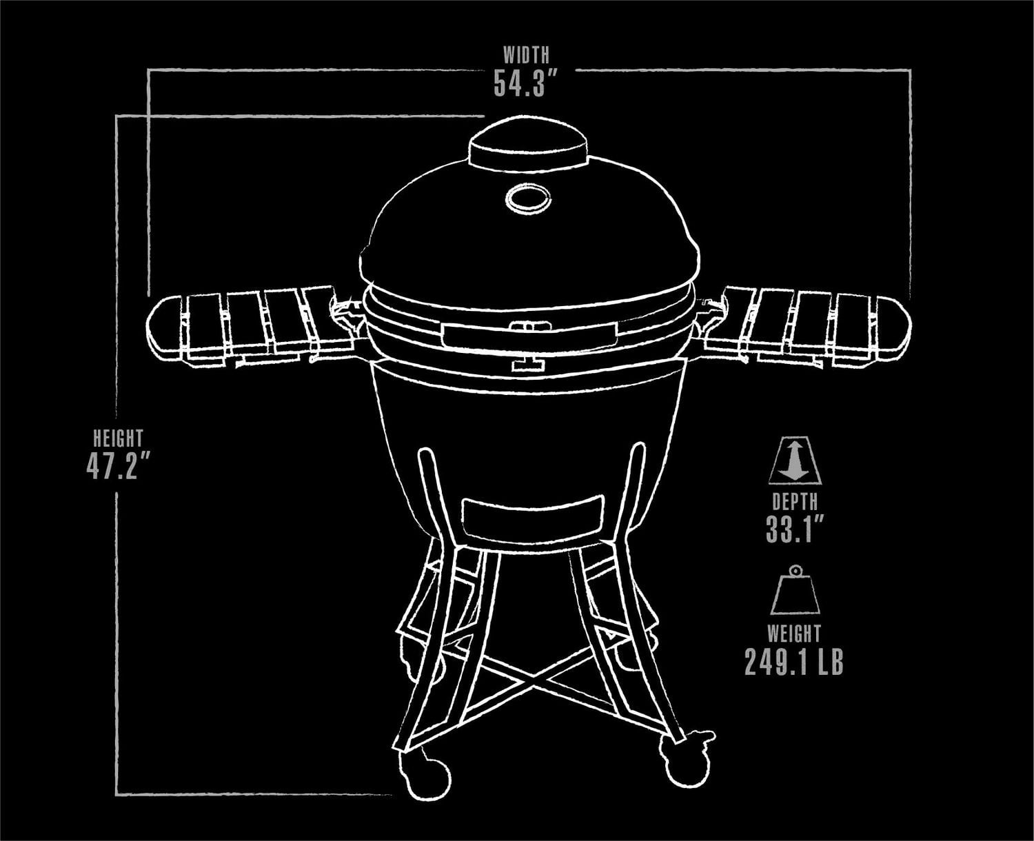 Pit Boss 24" Ceramic Charcoal Kamado Grill