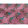 thumbnail image 4 of oneOone Viscose Jersey Fabric Leaves|Bird & Floral Block Printed Craft Fabric BTY 60 Inch Wide, 4 of 5