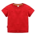 thumbnail image 1 of T-shirt à Col Rond Coupe Classique pour Garçons et Filles / Coton Biologique Doux, Paquet Multiple, Manches Courtes, Basique, Tout-Petits et Enfants, Rouge 80/9 M-12 M, 1 of 6