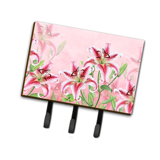 Carolines Treasures BB7446TH68 Pink Lillies Leash or Key Holder