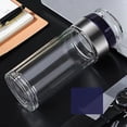 thumbnail image 4 of Iodue Glass&Bottle Infusifie Tea Infuser Double Layered Glass Tea Infuser Bottle Tea Steeper For Loose Tea Portable Tea Water Separation Tea Cup Glass Tea Cup With Infuser And Lid, 4 of 4