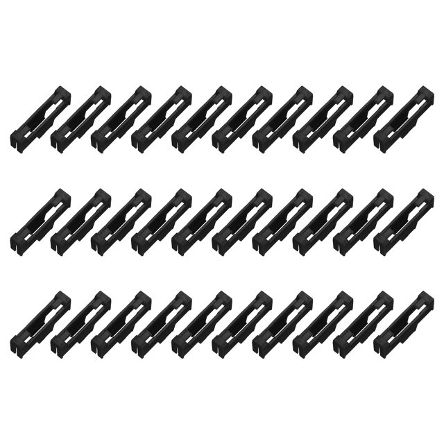 Unique Bargains 30 Pcs Clips de Câble Servo, Support de Fixation de Câble d'Extension en ABS pour Modèle de Bateau RC DIY Noir
