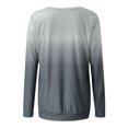 thumbnail image 4 of Hauts pour Femmes 2023 T-shirt à Col Rond d'Automne et d'Hiver pour Femmes, Style Décontracté, Manches Raglan, Couleur Dégradée, Haut Ample Décontracté, Jolis Hauts d'Été pour Femmes en Liquidation, 4 of 4