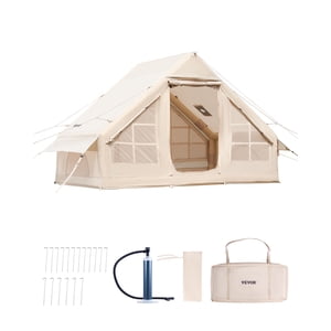 VEVOR Inflatable Tent for Camping 3-5 Person Glamping Tent with Pump Easy Set up
