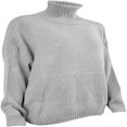 thumbnail image 4 of MesaSe Tunique à Long Col Roulé Surdimensionnée pour Femmes Chandail à Manches Chauve-Souris en Tricot, 4 of 6