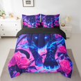 thumbnail image 2 of Ensemble de Literie Léopard Très Grand Size 7 Pcs, Ensembles de Literie Fleurs Roses Imprimé Guépard Jungle Grand Félin Draps de Lit, Ensemble de Draps Animaux de la Forêt avec Couette, 2 of 6