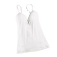 thumbnail image 2 of TISHITA Womens Adjustable Strap Built In Bra Tank Tops Camisole M White, 2 of 8