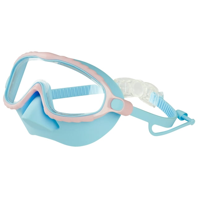 Uscallm Children'sSwimming Goggles Large Frame Anti-Fog UV Protection Eye Protection Nose Clip forKidsBoysGirlsAges 4-16 Indoor Outdoor Pool Training