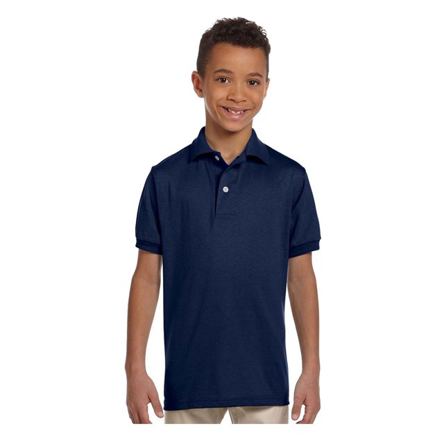 Jerzees Polo Sans Étiquette Résistant aux Taches pour Grand Garçon, Style 437Y