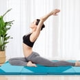 thumbnail image 2 of Gymax 10' x 4' x 2'' 4-Panel Folding Gymnastics Exercise Mat w/ Hook & Loop Fasteners Blue, 2 of 10