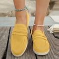 thumbnail image 2 of Xfvqtps Mocassins Décontractés pour Femmes à Enfiler Chaussures Plates Confortables Automne Respirantes Bout Rond Mocassins avec Semelle Intérieure Coussinée Chaussures de Marche Légères Jaune, 2 of 9